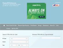Tablet Screenshot of phaetonrvonline.com
